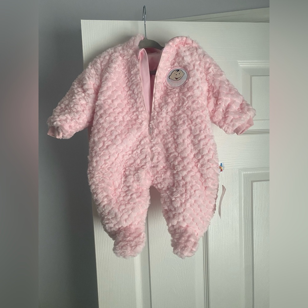 Adorable Pink Textured Kids Footie